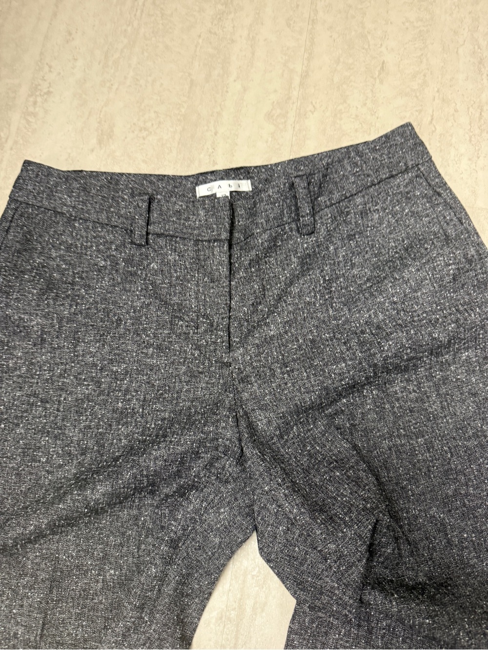 CAbi pants Wide-Leg Gray Dress Pants #230 Speckle trouser tweed pants - Picture 5 of 11
